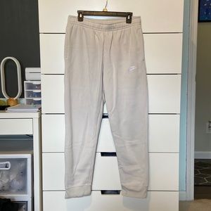 Cream nike sweatpants mens size large